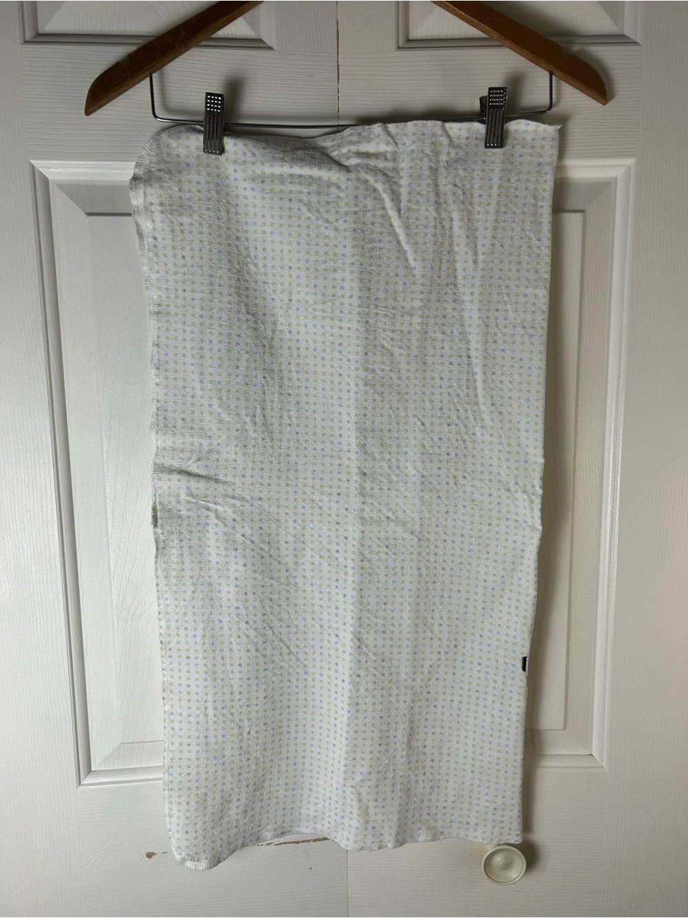 Just One You by Carter's Love Me Baby Receiving Blanket Flannel Green White Dots